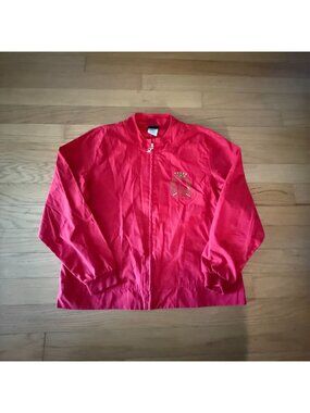 Baby Phat Women's Large Zip-up Medical Uniform Scrub Tech Jacket